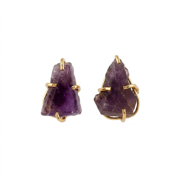 Raw stone studs