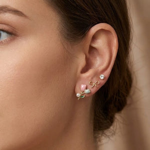 The Flower and Bow Multi-piercing Ear Stack