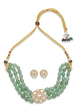 The Royal Jaipur Polki-Jade Choker Set