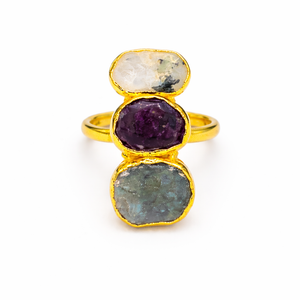 Statement Three Stone Ring