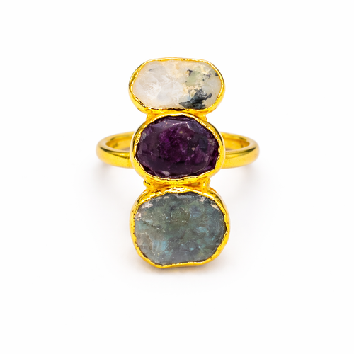 Statement Three Stone Ring