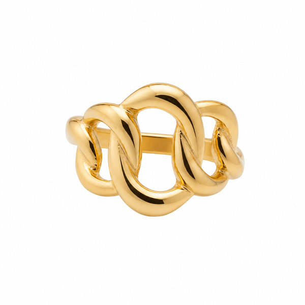 Golden Knot Ring