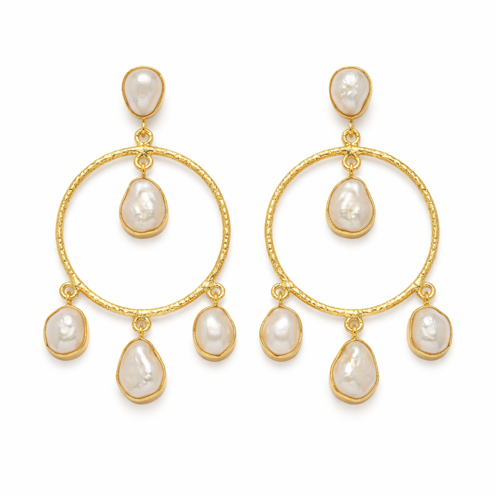 Hera Pearl Hoops