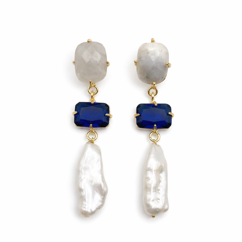 Vivid Stone Drops Earrings