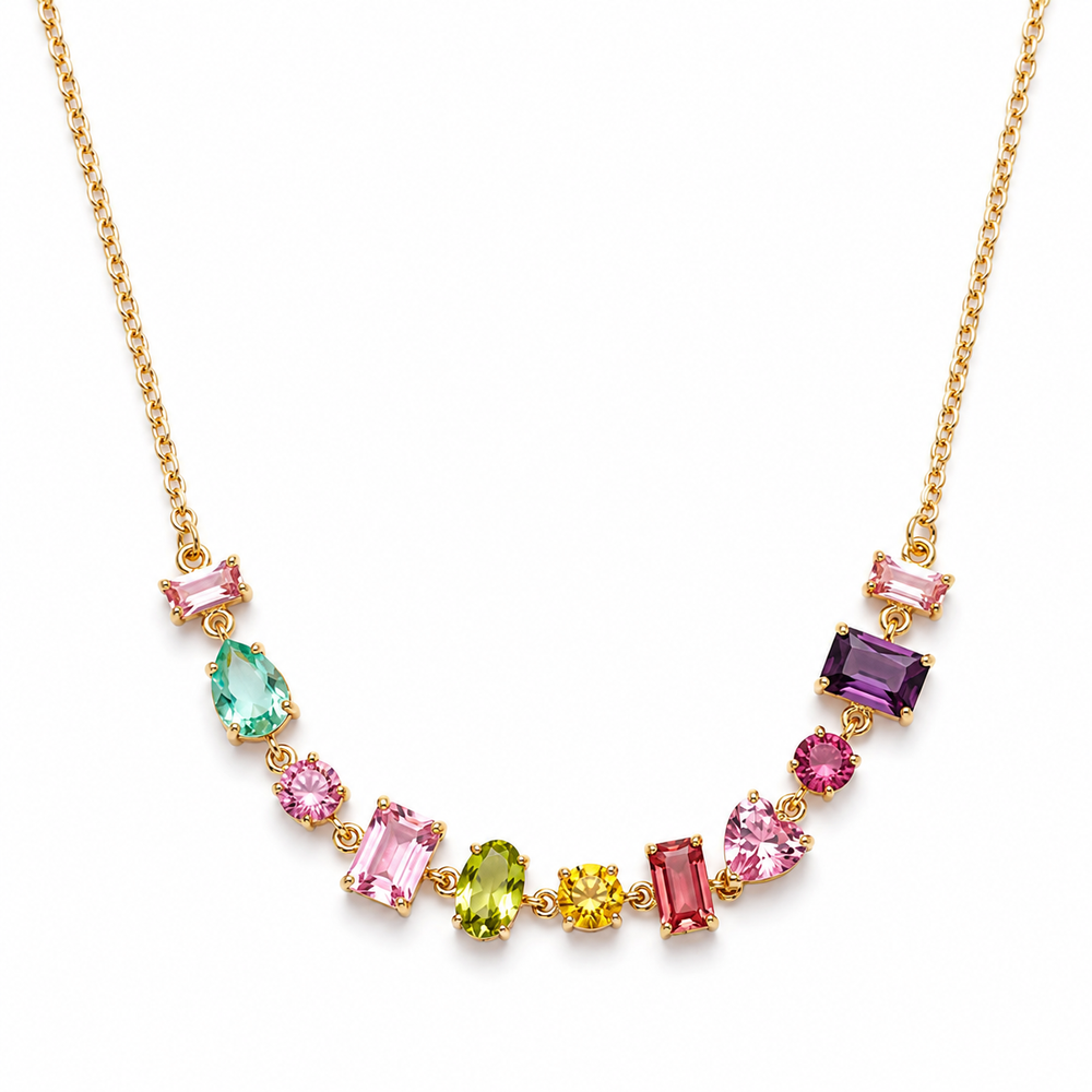 Multi-colored Crystal Necklace