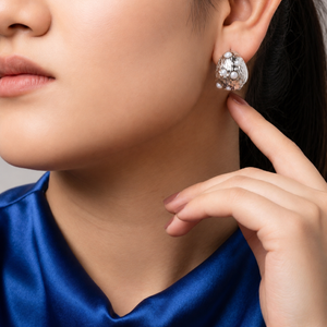 Silver Woven Earring