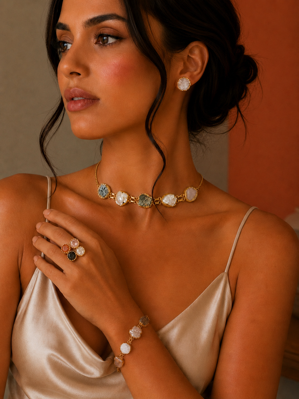 The Celestial Elements Collection (Necklace + Earrings + Bracelet + Ring)