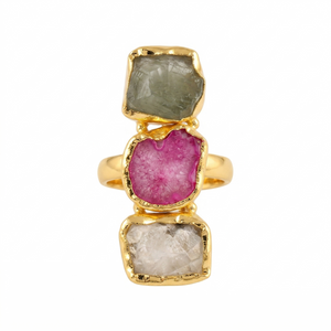 Statement Three Stone Ring