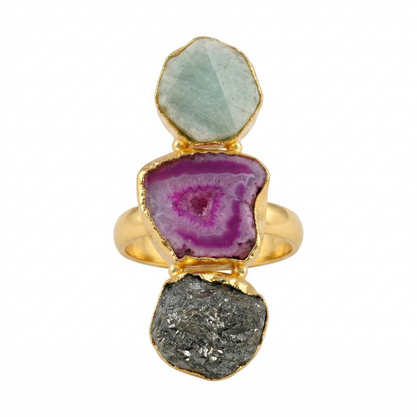 Statement Three Stone Ring
