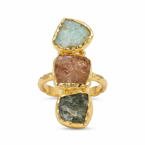 Statement Three Stone Ring
