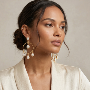 Hera Pearl Hoops