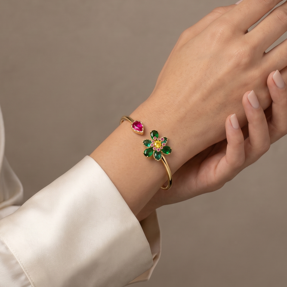 Floral Crystal Bracelet