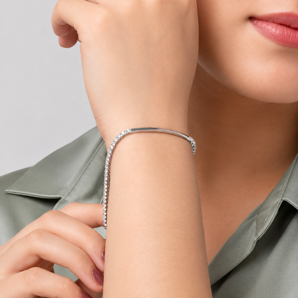 Silver Arc Bracelet
