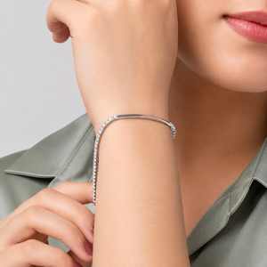 Silver Arc Bracelet