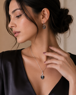 The Midnight Silhouette Suite (Necklace + Earrings)
