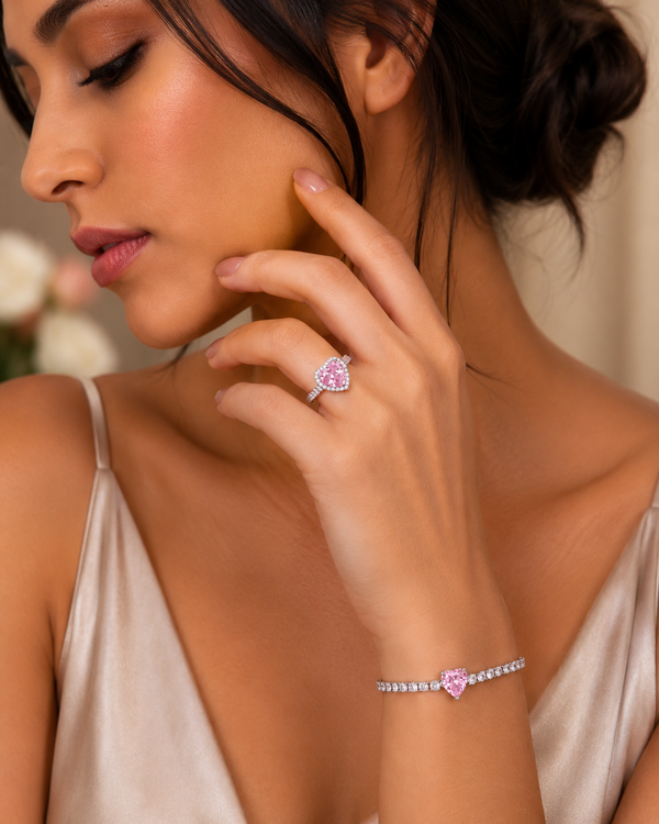 The Pink Blush Suite (Ring + Bracelet)