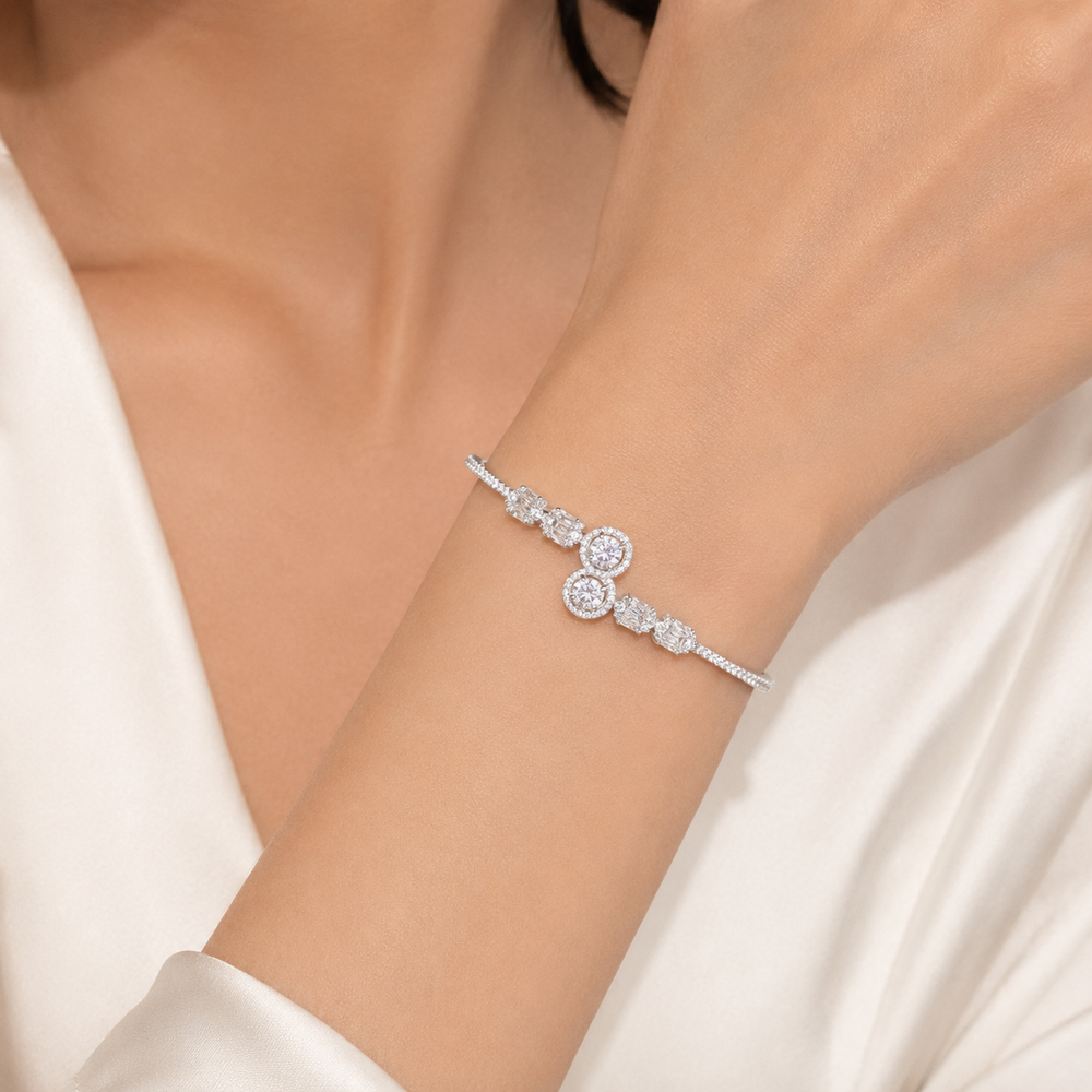 Silver Radiance Cuff Bracelet