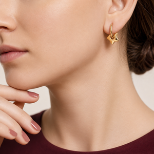 Starry Hoop Earrings